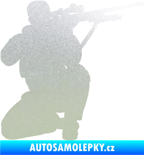 Samolepka Voják 010 pravá sniper pískované sklo