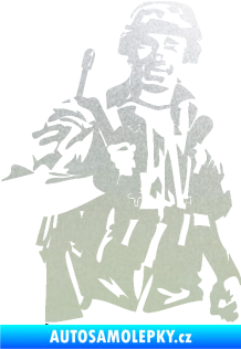 Samolepka Voják 014 pravá pískované sklo