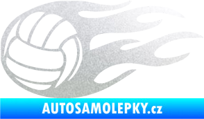 Samolepka Volejbalový míč 002 levá pískované sklo