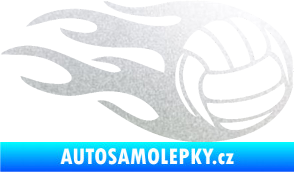 Samolepka Volejbalový míč 002 pravá pískované sklo