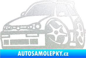 Samolepka VW Golf 3 karikatura levá pískované sklo