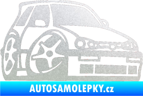 Samolepka VW Golf 3 karikatura pravá pískované sklo