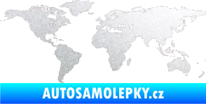 Samolepka World mapa světa pískované sklo
