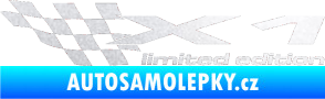 Samolepka X1 limited edition levá pískované sklo