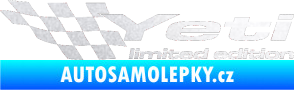 Samolepka Yeti limited edition levá pískované sklo