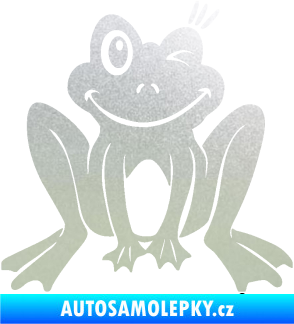 Samolepka Žába 010 pravá mrkající pískované sklo