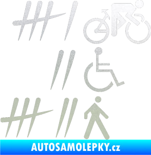 Samolepka Zářezy 001 pravá pískované sklo