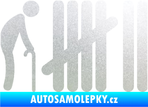 Samolepka Zářezy 005  pískované sklo