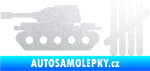 Samolepka Zářezy 008 tank pískované sklo