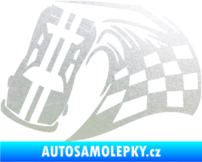 Samolepka Závodní auto 005 levá pískované sklo