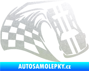 Samolepka Závodní auto 005 pravá pískované sklo