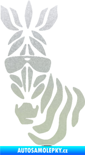Samolepka Zebra 003 levá cool s brýlemi pískované sklo