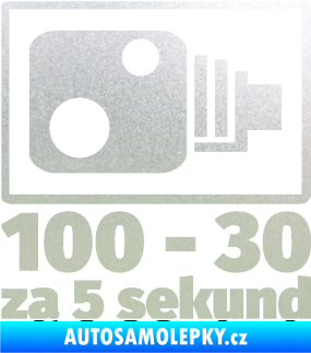 Samolepka Zpomalení před radarem ze 100 na 30 za 5 sekund pískované sklo
