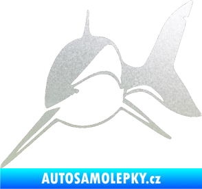 Samolepka Žralok 004 levá pískované sklo