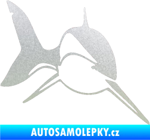 Samolepka Žralok 004 pravá pískované sklo