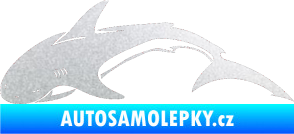 Samolepka Žralok 007 levá pískované sklo