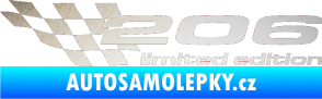 Samolepka 206 limited edition levá odrazková reflexní bílá