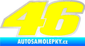 Samolepka 46 Valentino Rossi barevná odrazková reflexní bílá
