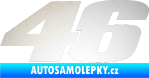 Samolepka 46 Valentino Rossi jednobarevná odrazková reflexní bílá