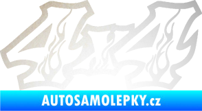 Samolepka 4x4 varianta 021 odrazková reflexní bílá