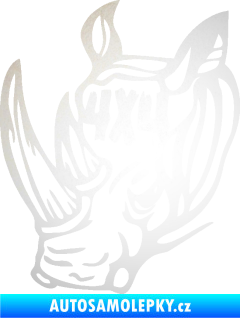Samolepka 4x4 varianta 024 nosorožec odrazková reflexní bílá