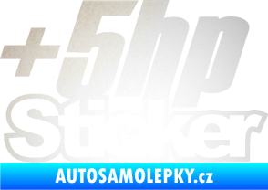 Samolepka + 5hp sticker 001 odrazková reflexní bílá