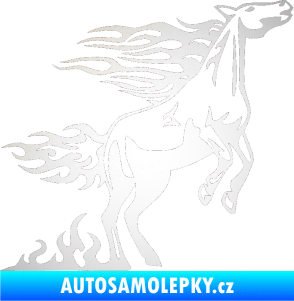 Samolepka Animal flames 001 pravá kůň odrazková reflexní bílá