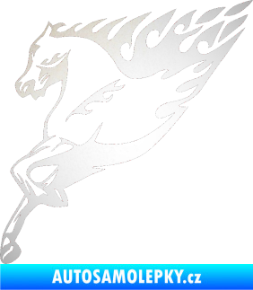 Samolepka Animal flames 002 levá kůň odrazková reflexní bílá