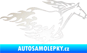 Samolepka Animal flames 003 pravá kůň odrazková reflexní bílá