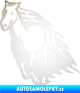 Samolepka Animal flames 006 levá kůň odrazková reflexní bílá