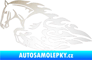 Samolepka Animal flames 008 levá kůň odrazková reflexní bílá