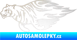 Samolepka Animal flames 021 levá tygr odrazková reflexní bílá