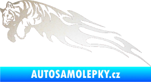 Samolepka Animal flames 022 levá tygr odrazková reflexní bílá