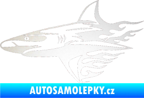 Samolepka Animal flames 031 levá žralok odrazková reflexní bílá