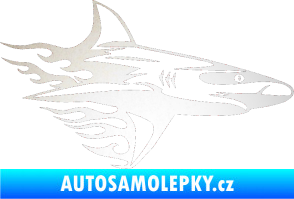 Samolepka Animal flames 031 pravá žralok odrazková reflexní bílá