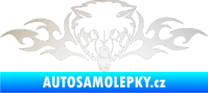 Samolepka Animal flames 038 pravá vlk odrazková reflexní bílá