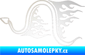 Samolepka Animal flames 040 levá had odrazková reflexní bílá