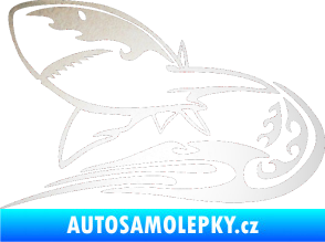 Samolepka Animal flames 041 levá žralok odrazková reflexní bílá