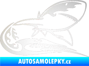 Samolepka Animal flames 041 pravá žralok odrazková reflexní bílá