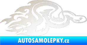 Samolepka Animal flames 042 pravá had odrazková reflexní bílá