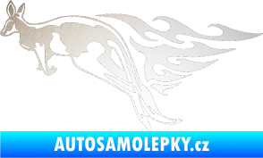 Samolepka Animal flames 044 levá klokan odrazková reflexní bílá