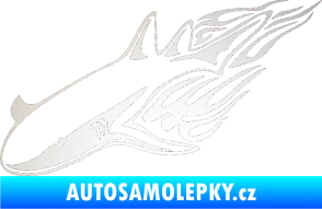 Samolepka Animal flames 048 levá žralok odrazková reflexní bílá