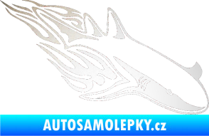 Samolepka Animal flames 048 pravá žralok odrazková reflexní bílá