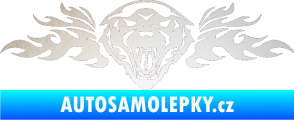 Samolepka Animal flames 058 levá vlk odrazková reflexní bílá