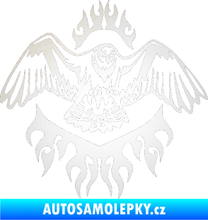 Samolepka Animal flames 068 pravá orel odrazková reflexní bílá
