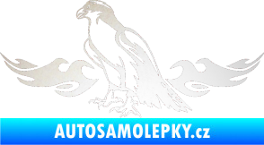 Samolepka Animal flames 069 levá orel odrazková reflexní bílá