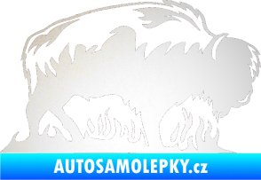 Samolepka Animal flames 071 pravá býk odrazková reflexní bílá