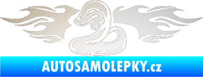 Samolepka Animal flames 072 levá had odrazková reflexní bílá