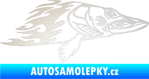Samolepka Animal flames 074 pravá ryba odrazková reflexní bílá