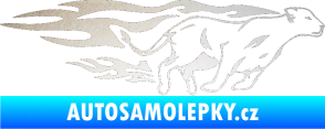Samolepka Animal flames 084 pravá lvice odrazková reflexní bílá
